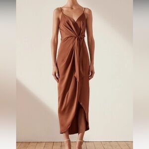 SHONA JOY Oro Dress Mocha US 4
